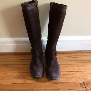 Aquatalia brown suede weatherproof boots